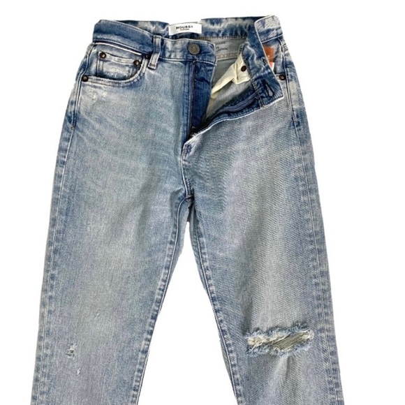 MOUSSY VINTAGE Verna Jeans in LIGHT BLUE SIZE 25 NWT - Picture 8 of 14